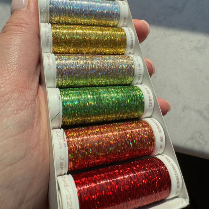 Holo Schimmer Stickgarn 6er Set "Bestseller"