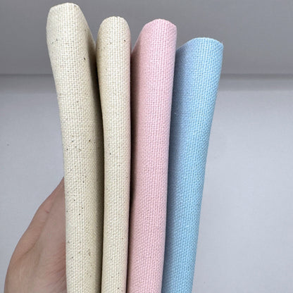 Stoff zum Sticken, Stoffpaket "Himmelblau/Natur/Rosa"