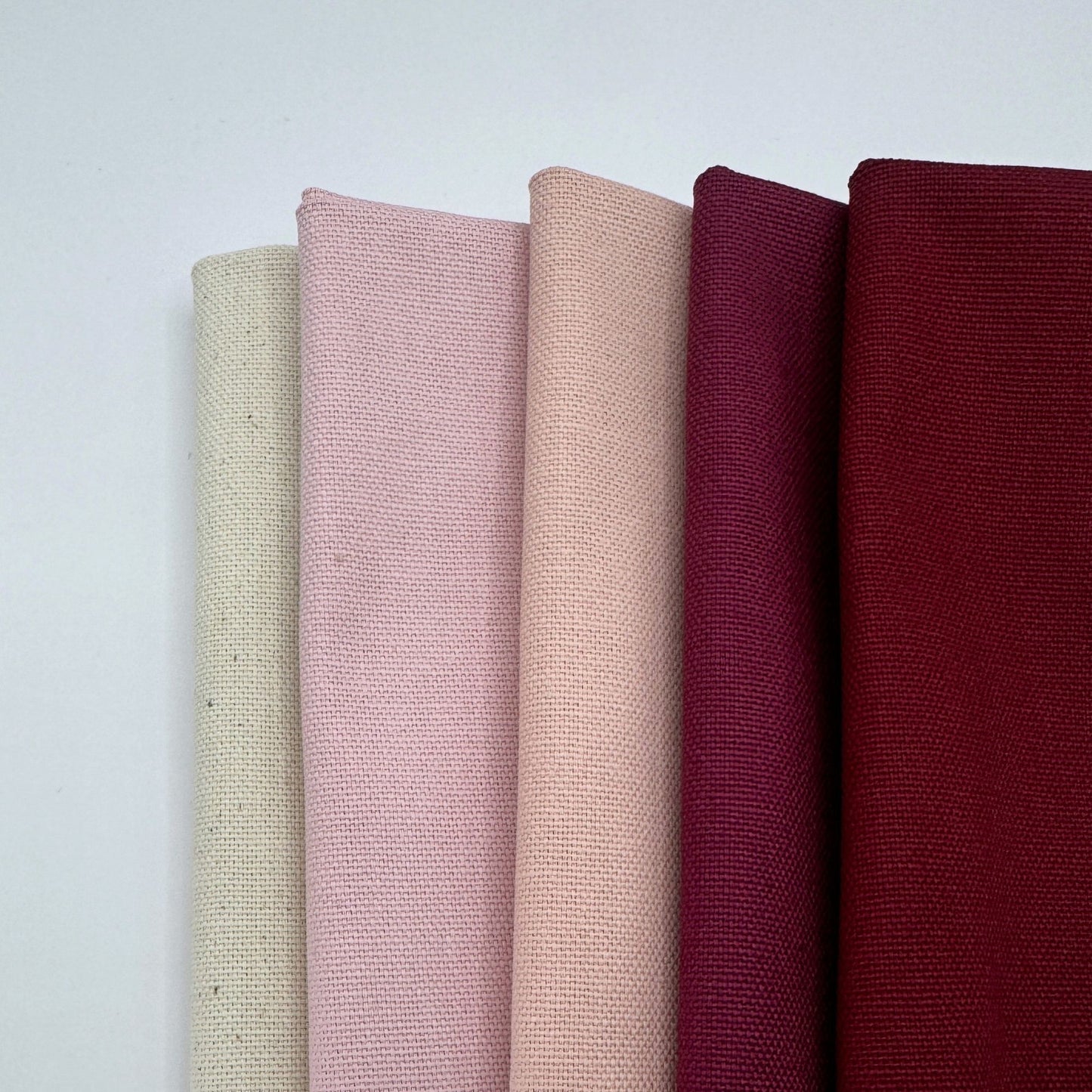 Stoff zum Sticken, Stoffpaket "Rosa/Bordeaux/Beere"