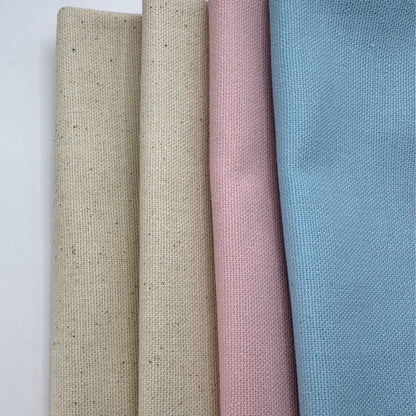 Stoff zum Sticken, Stoffpaket "Himmelblau/Natur/Rosa"