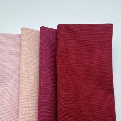 Stoff zum Sticken, Stoffpaket "Rosa/Bordeaux/Beere"