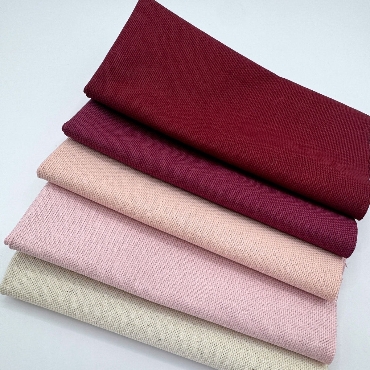 Stoff zum Sticken, Stoffpaket "Rosa/Bordeaux/Beere"