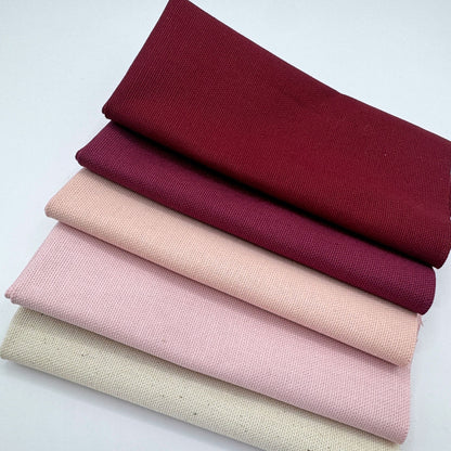 Stoff zum Sticken, Stoffpaket "Rosa/Bordeaux/Beere"