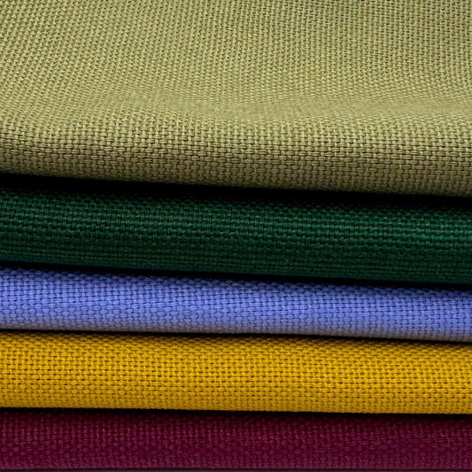 Stoff zum Sticken, Stoffpaket "Olive/Flieder/Senf"