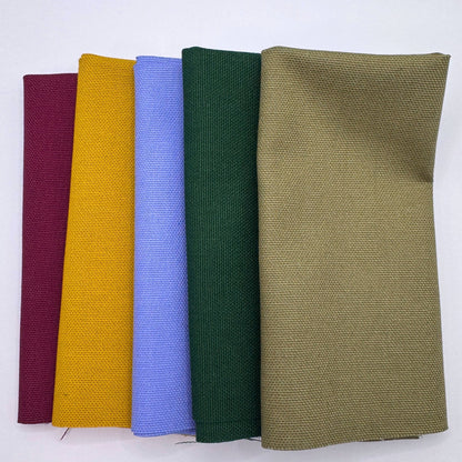 Stoff zum Sticken, Stoffpaket "Olive/Flieder/Senf"