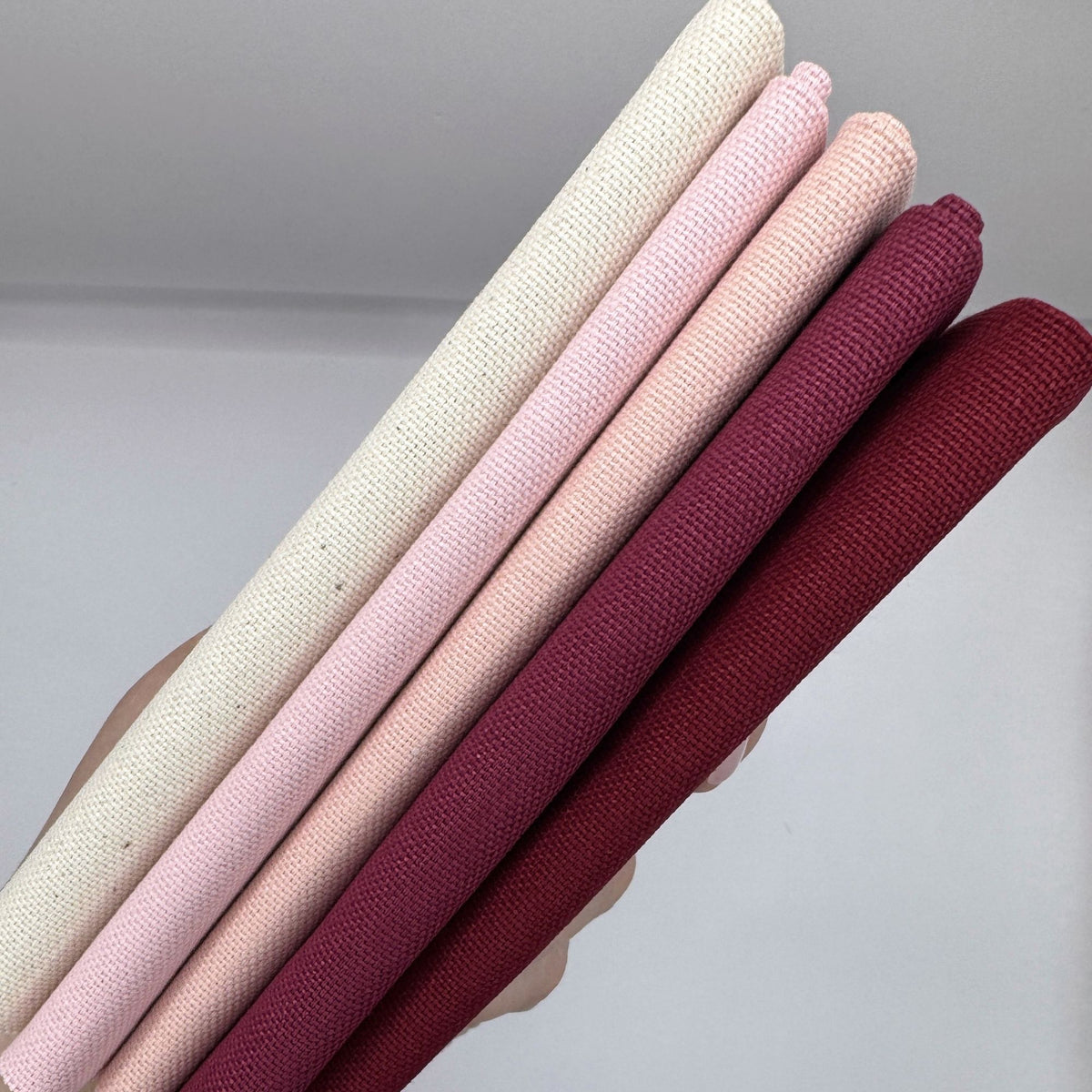 Stoff zum Sticken, Stoffpaket "Rosa/Bordeaux/Beere"
