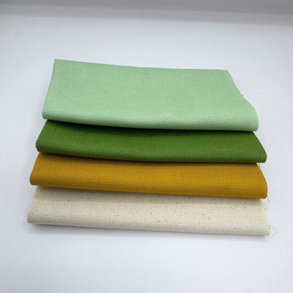 Stoff zum Sticken, Stoffpaket "Senf/Mint/Wiesengrün