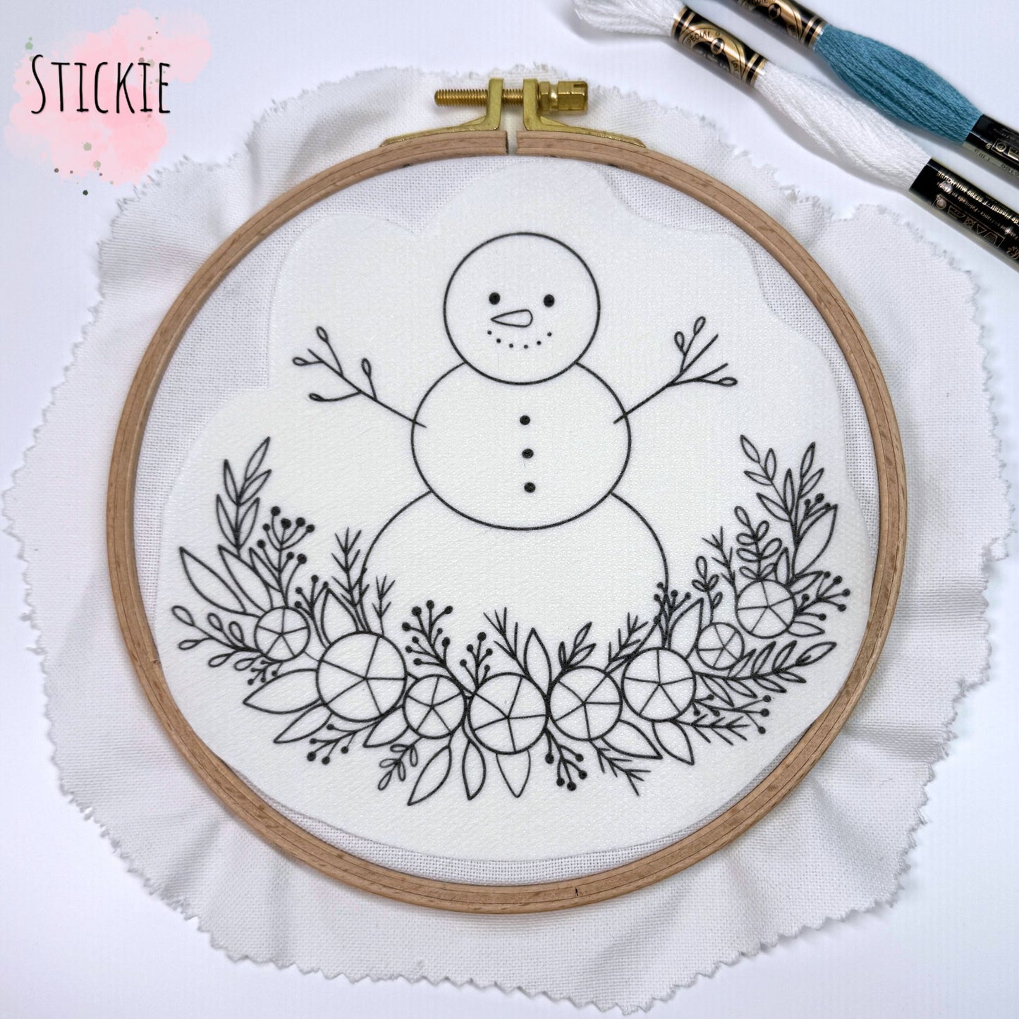 STICKIES "Floraler Schneemann"