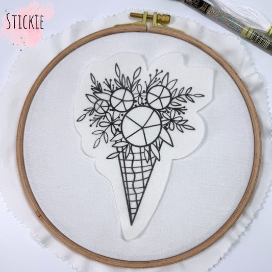 STICKIES "Eiswaffel mit Blumen"