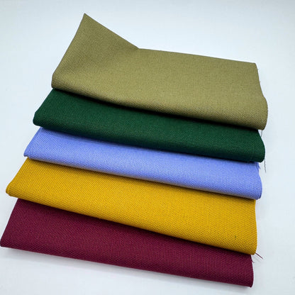 Stoff zum Sticken, Stoffpaket "Olive/Flieder/Senf"