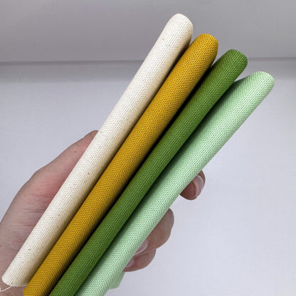 Stoff zum Sticken, Stoffpaket "Senf/Mint/Wiesengrün