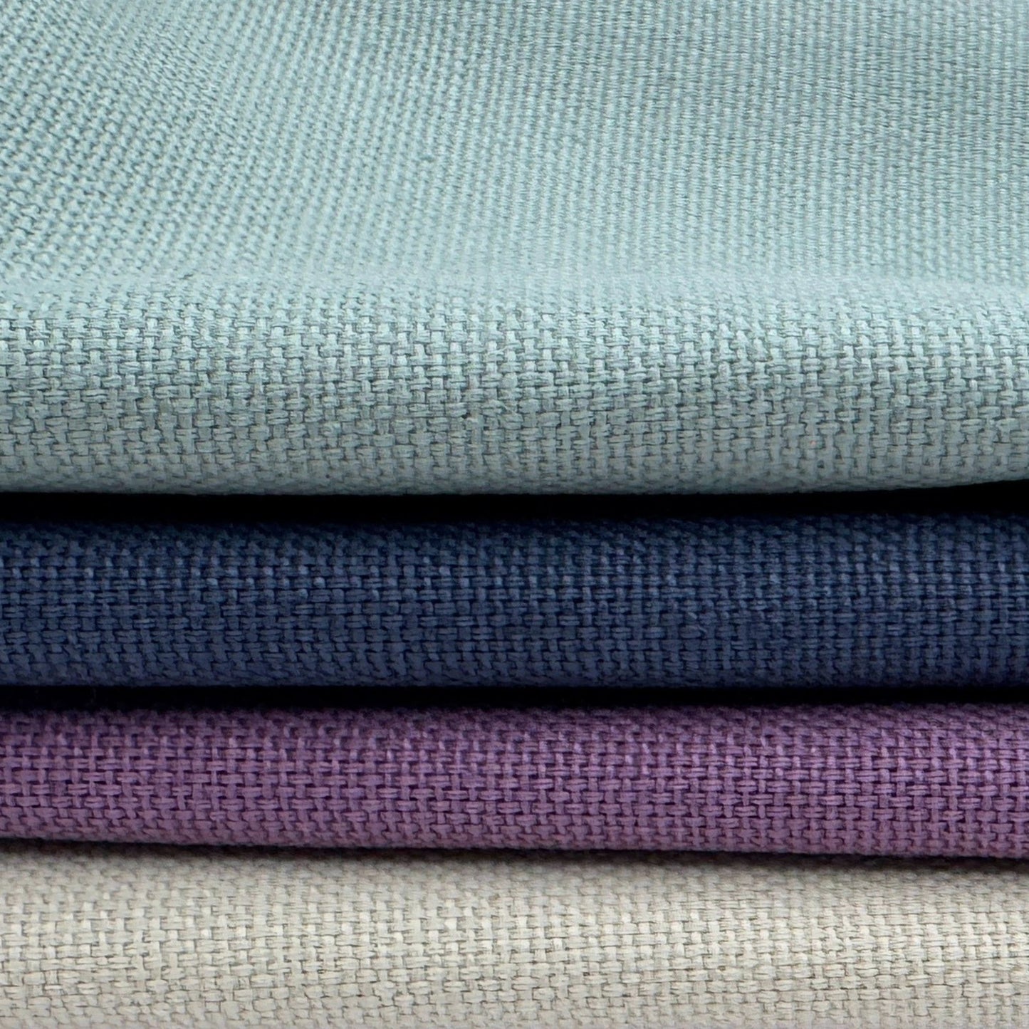 Stoff zum Sticken, Stoffpaket "Eukalyptus/Schieferblau/Beige"
