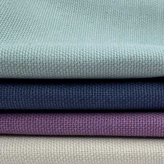 Stoff zum Sticken, Stoffpaket "Eukalyptus/Schieferblau/Beige"
