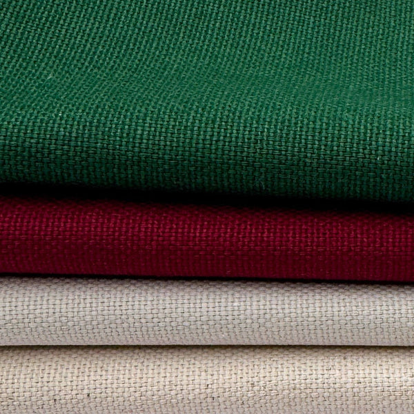 Stoff zum Sticken, Stoffpaket "Tannengrün/Natur/Bordeaux" Weihnachts Kollektion 2025