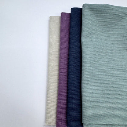 Stoff zum Sticken, Stoffpaket "Eukalyptus/Schieferblau/Beige"