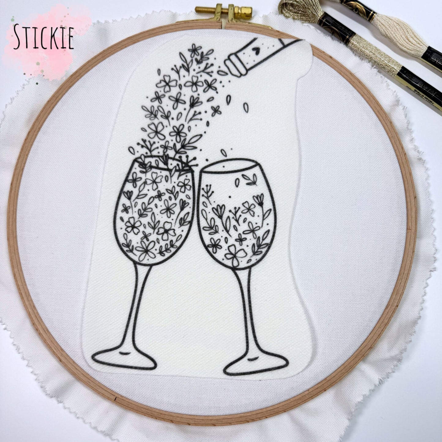 STICKIES "Chin Chin Florale Sektgläser"