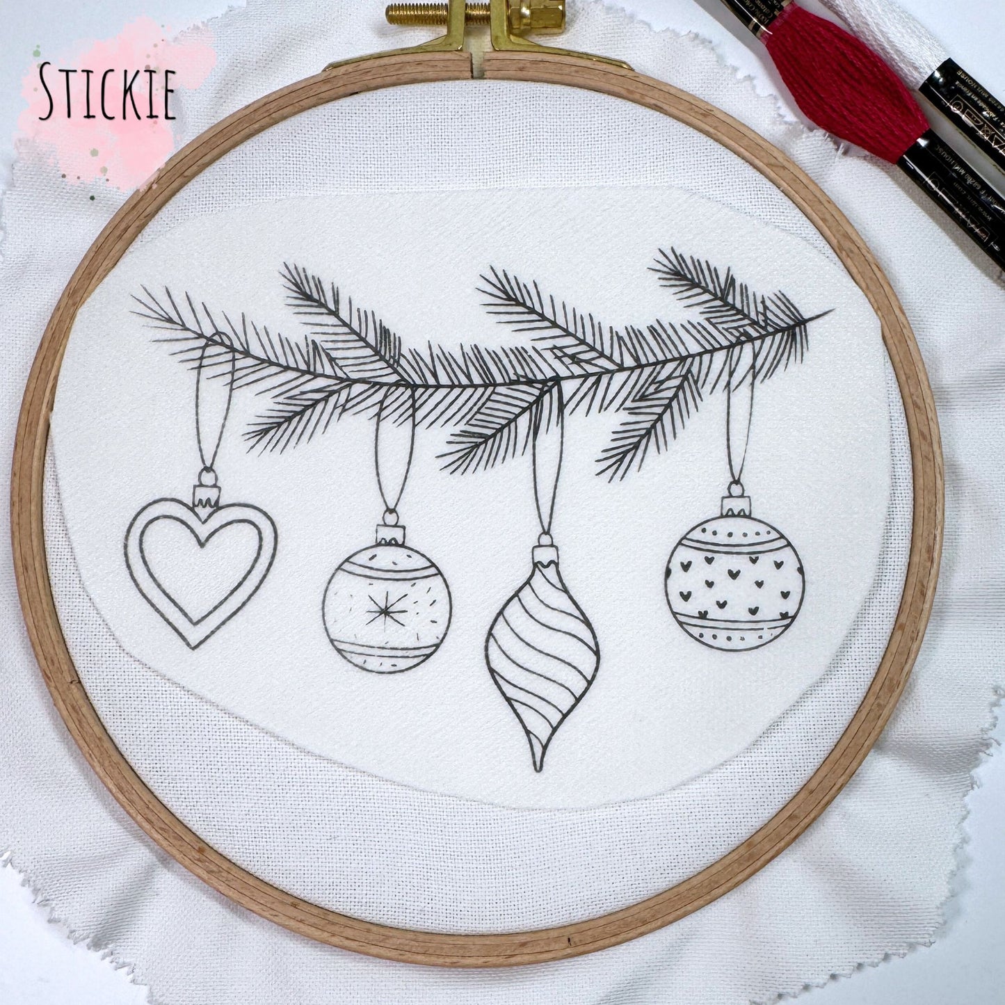 STICKIES "Tannenzweig mit Kugeln"