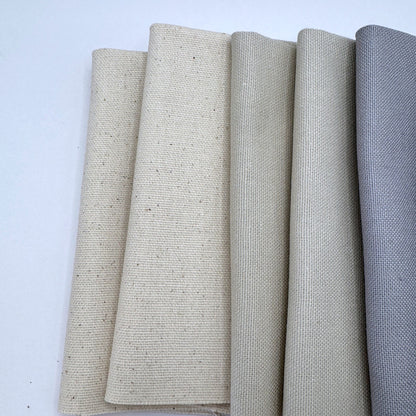 Stoff zum Sticken, Stoffpaket "Beige/Grau/Natur"