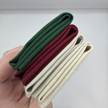 Stoff zum Sticken, Stoffpaket "Tannengrün/Natur/Bordeaux" Weihnachts Kollektion 2025