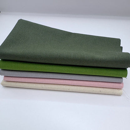 Stoff zum Sticken, Stoffpaket "Wiesengrün/Grau/Moosgrün"