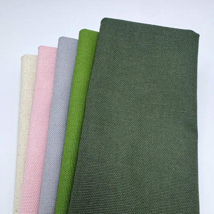 Stoff zum Sticken, Stoffpaket "Wiesengrün/Grau/Moosgrün"