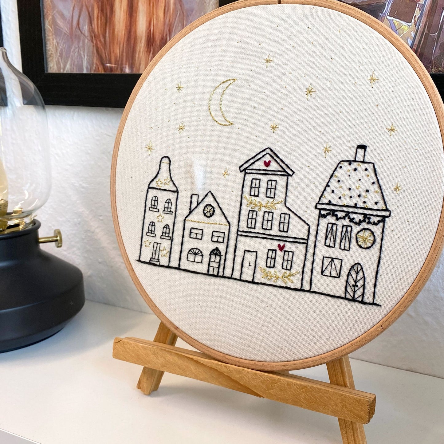 Stickkit "Skandi Häuser", Set zum Sticken