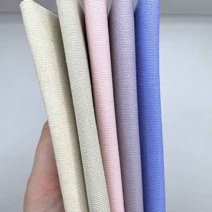 Stoff zum Sticken, Stoffpaket "Natur/Rosa/Lavendel"