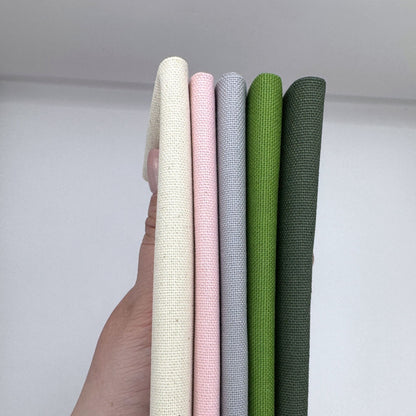 Stoff zum Sticken, Stoffpaket "Wiesengrün/Grau/Moosgrün"
