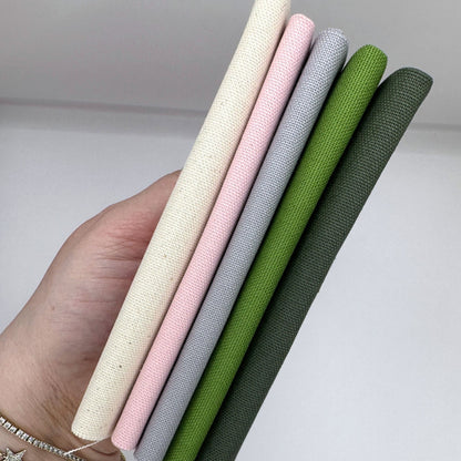 Stoff zum Sticken, Stoffpaket "Wiesengrün/Grau/Moosgrün"