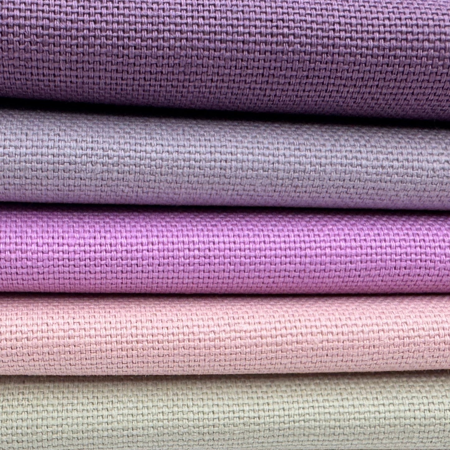 Stoff zum Sticken, Stoffpaket "Pastellrosa/Pastellflieder/Beige"