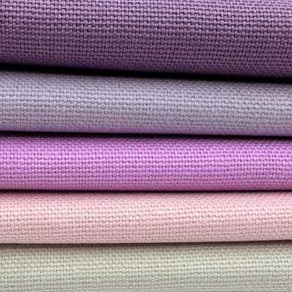 Stoff zum Sticken, Stoffpaket "Pastellrosa/Pastellflieder/Beige"