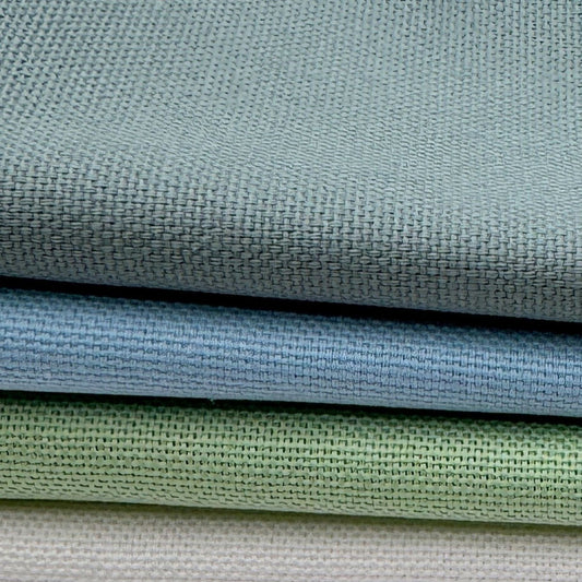 Stoff zum Sticken, Stoffpaket "Mint/Eukalyptus/Blau"