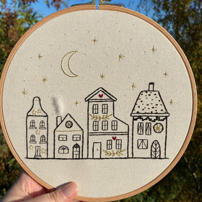 Stickkit "Skandi Häuser", Set zum Sticken