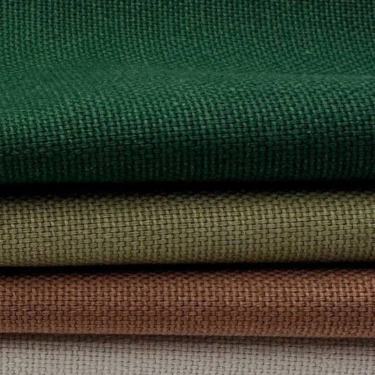 Stoff zum Sticken, Stoffpaket "Tannengrün/Beige/Zimt"