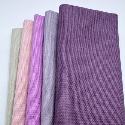 Stoff zum Sticken, Stoffpaket "Pastellrosa/Pastellflieder/Beige"