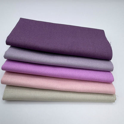 Stoff zum Sticken, Stoffpaket "Pastellrosa/Pastellflieder/Beige"