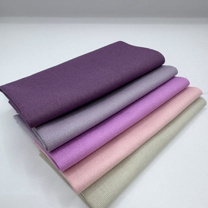 Stoff zum Sticken, Stoffpaket "Pastellrosa/Pastellflieder/Beige"