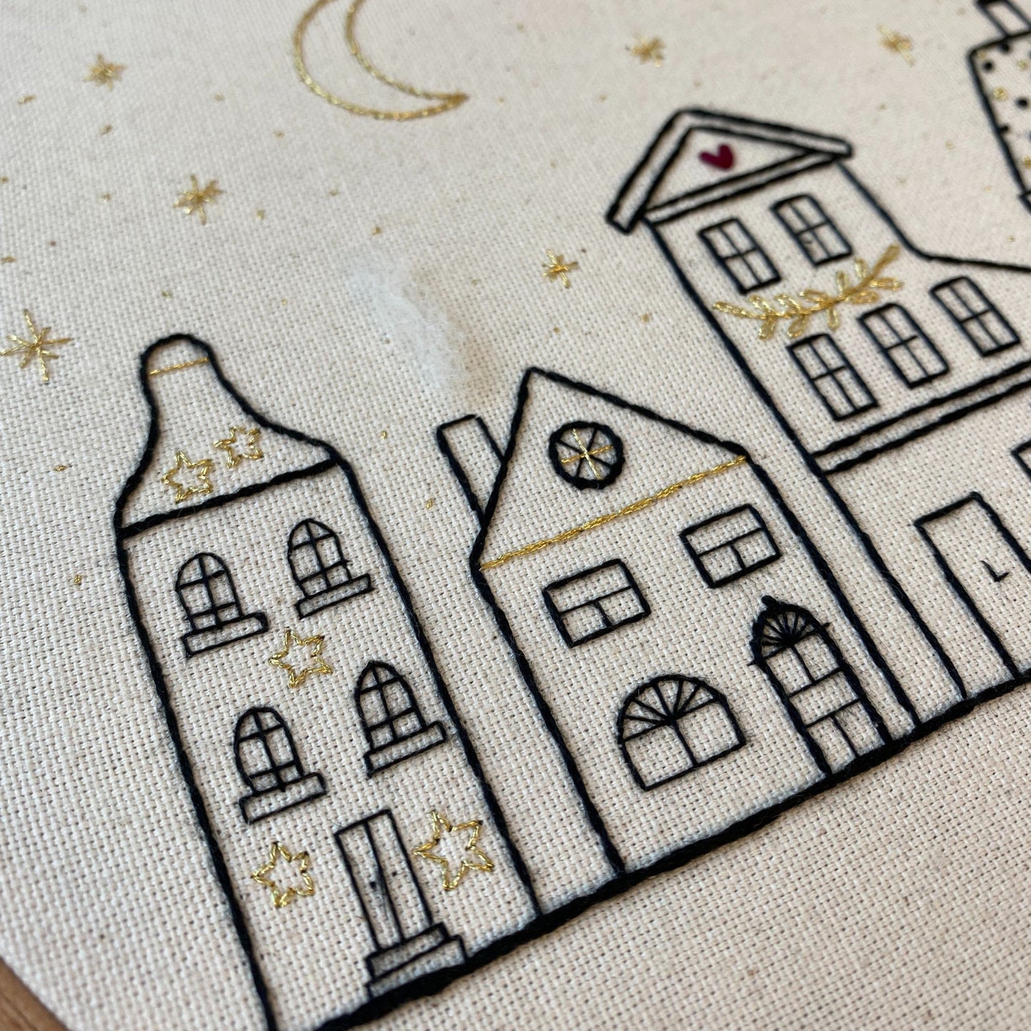 Stickkit "Skandi Häuser", Set zum Sticken