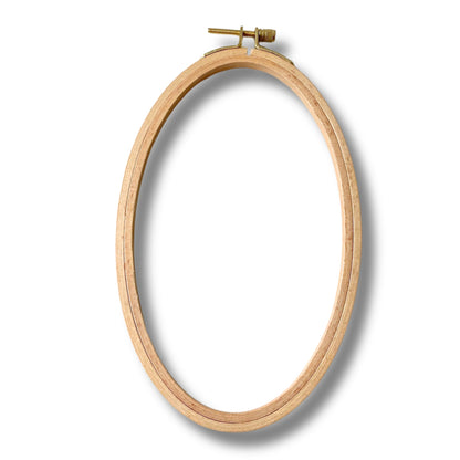 Stickring Oval, Stickrahmen Oval, Stickring 13 cm x 21 cm, Verschluss OBEN