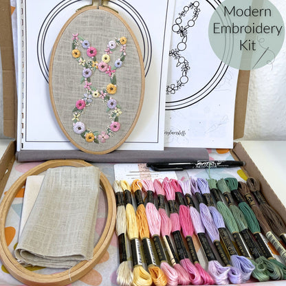 STICKKIT, OSTERHASE, OSTERN, Modern Embroidery Kit, Vorlage zum Selber sticken, Sticken, Stickvorlage, Stickset, Stick Kit,