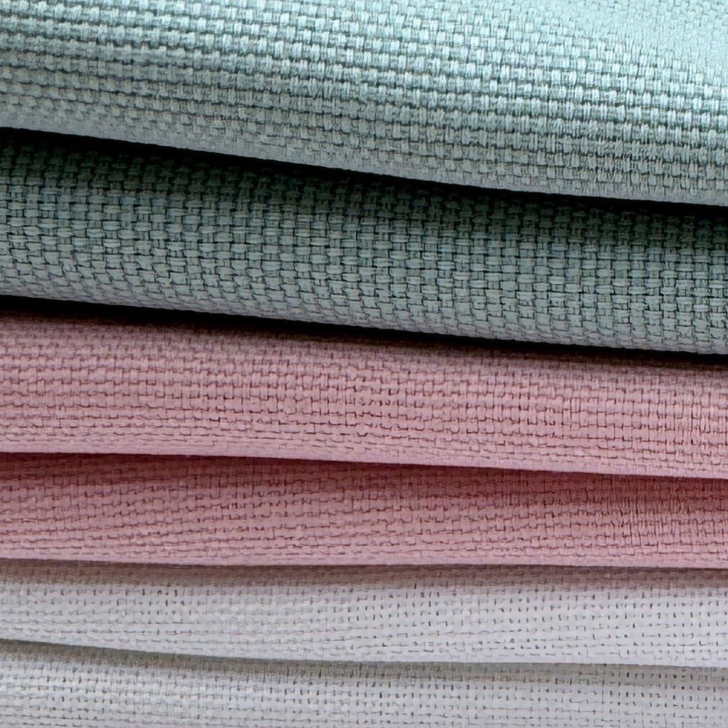 Stoff zum Sticken, Stoffpaket "Salbei/Rosa/Weiß"