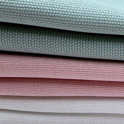 Stoff zum Sticken, Stoffpaket "Salbei/Rosa/Weiß"