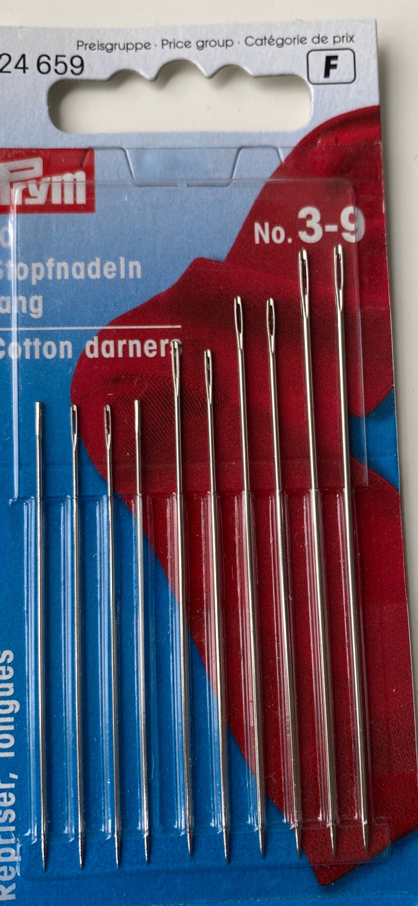 Lange Nadeln perfekt zum Sticken, Nadeln 3-9, Sticknadeln